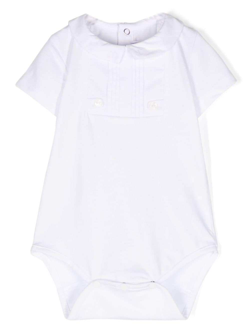 Tartine Et Chocolat Babies' Pintuck-detailing Cotton Body In White