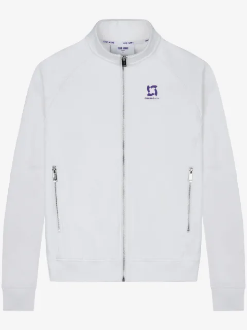 TEAM WANG design logo-print zipped track jacket