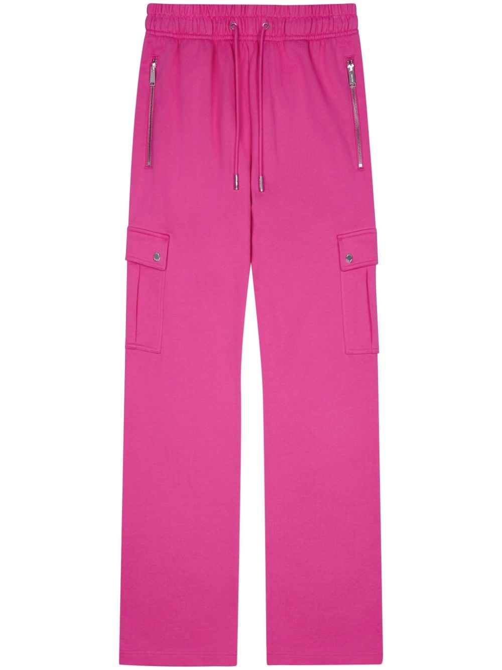 Team Wang Design Cotton Cargo Track Pants In Pink