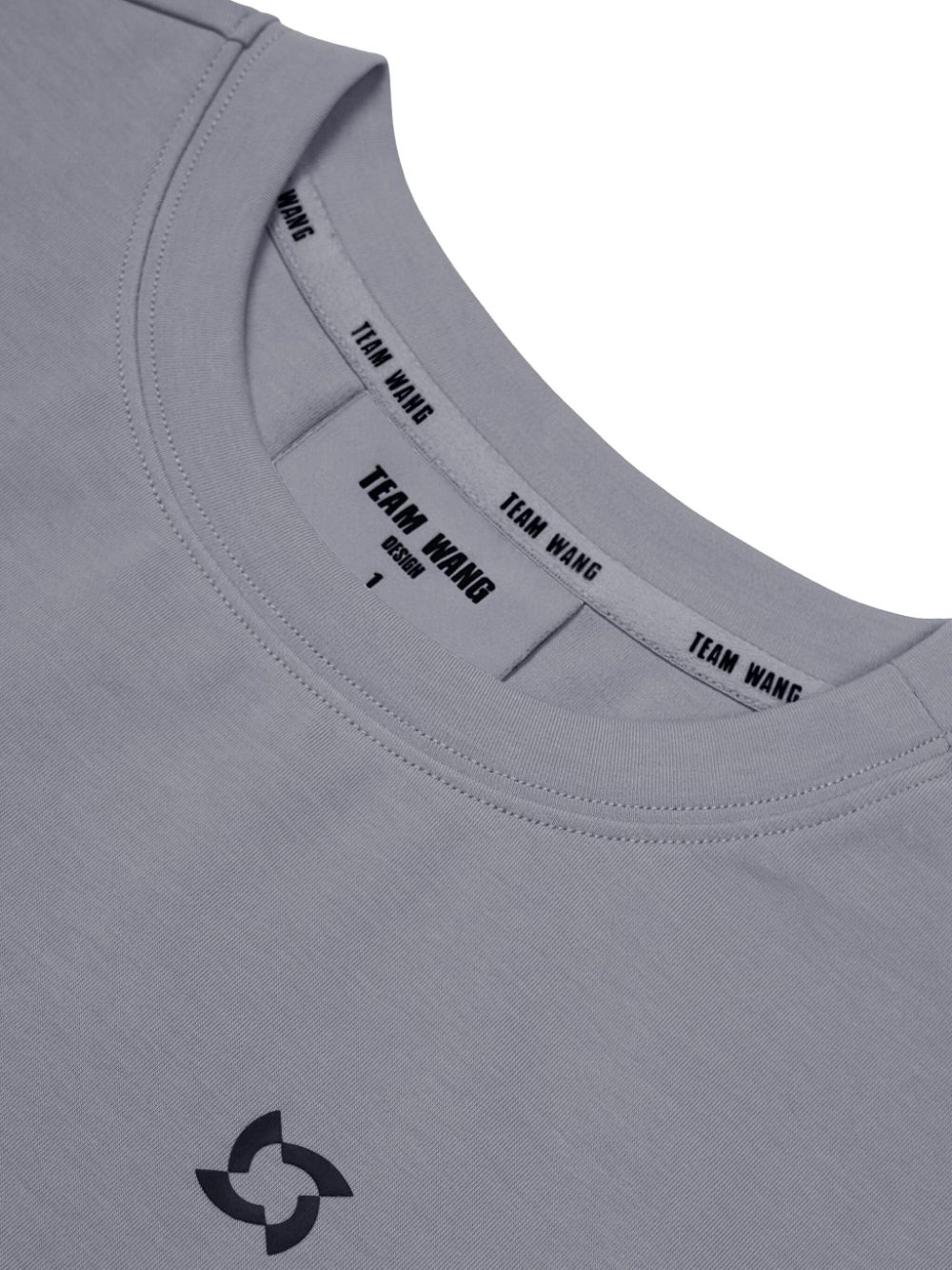 Shop Team Wang Design X Chuang Asia Logo-print Cropped T-shirt In Grey