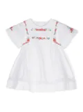 Tartine Et Chocolat floral-embroidered dress - White