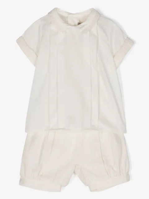 La Stupenderia pleat-detailing shorts set