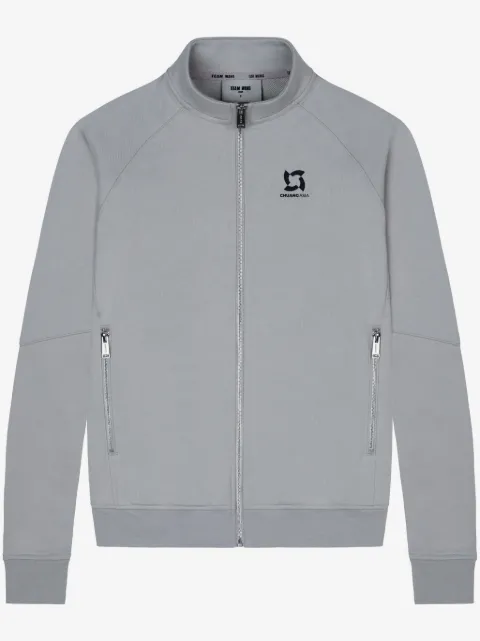 TEAM WANG design logo-print zipped track jacket
