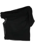 Rick Owens Lilies asymmetric jersey top - Black