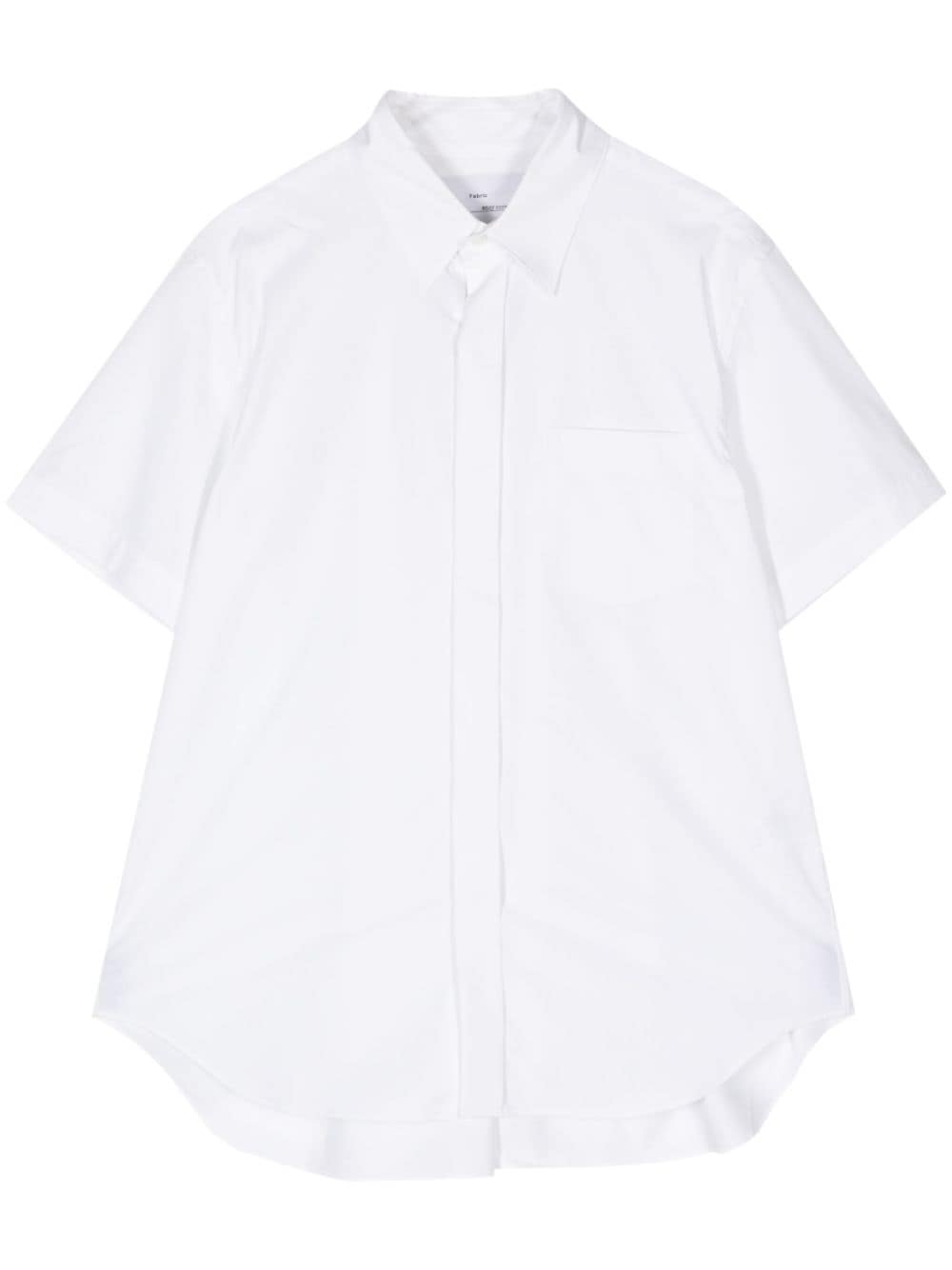 Fumito Ganryu pleated cotton-blend shirt - White