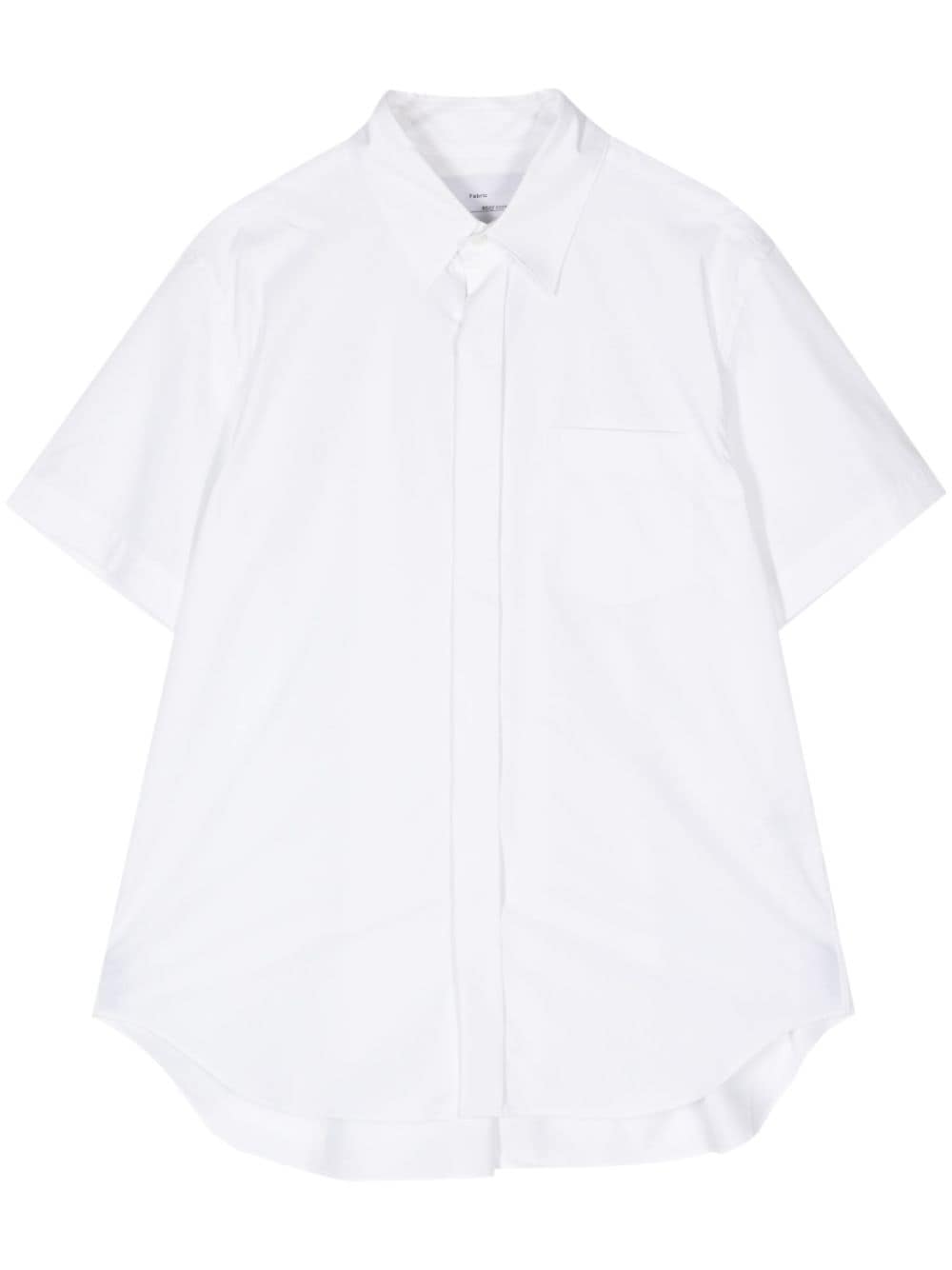 pleated cotton-blend shirt