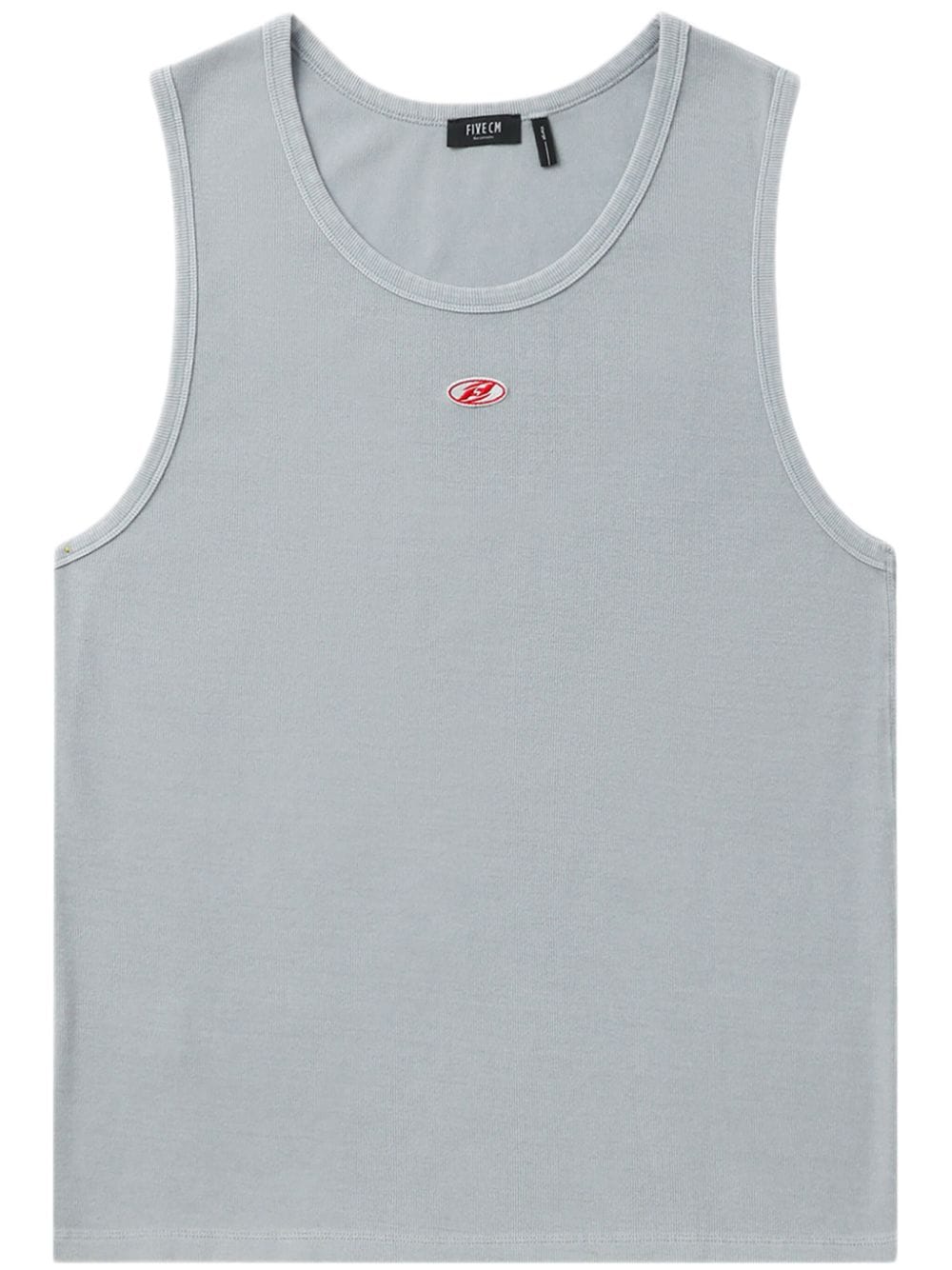 Five Cm Logo-appliqué Round-neck Tank Top In Grey