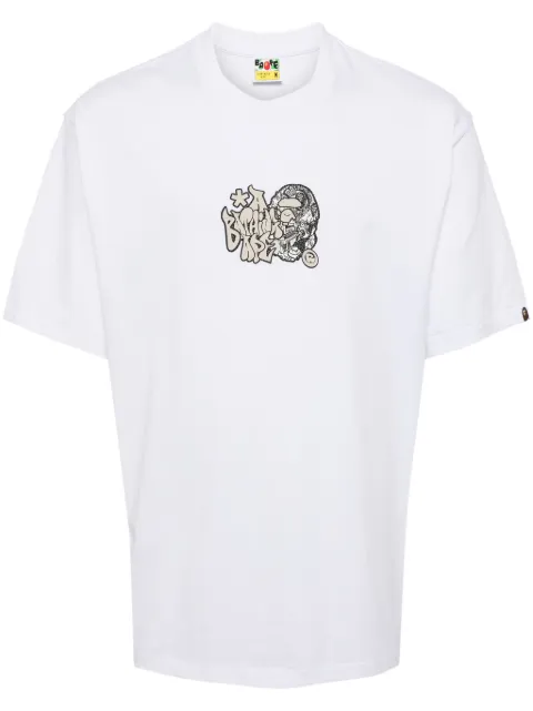 A BATHING APE® playera con logo estampado