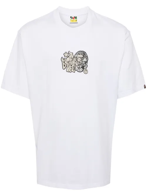 T-shirt en coton à logo imprimé - A BATHING APE® - Modalova