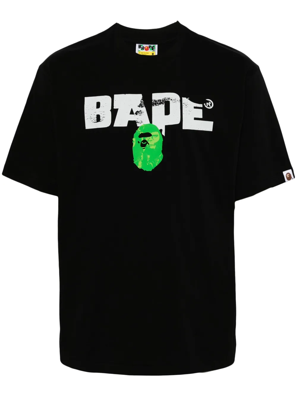 A Bathing Ape Graphic-print Cotton T-shirt In Black