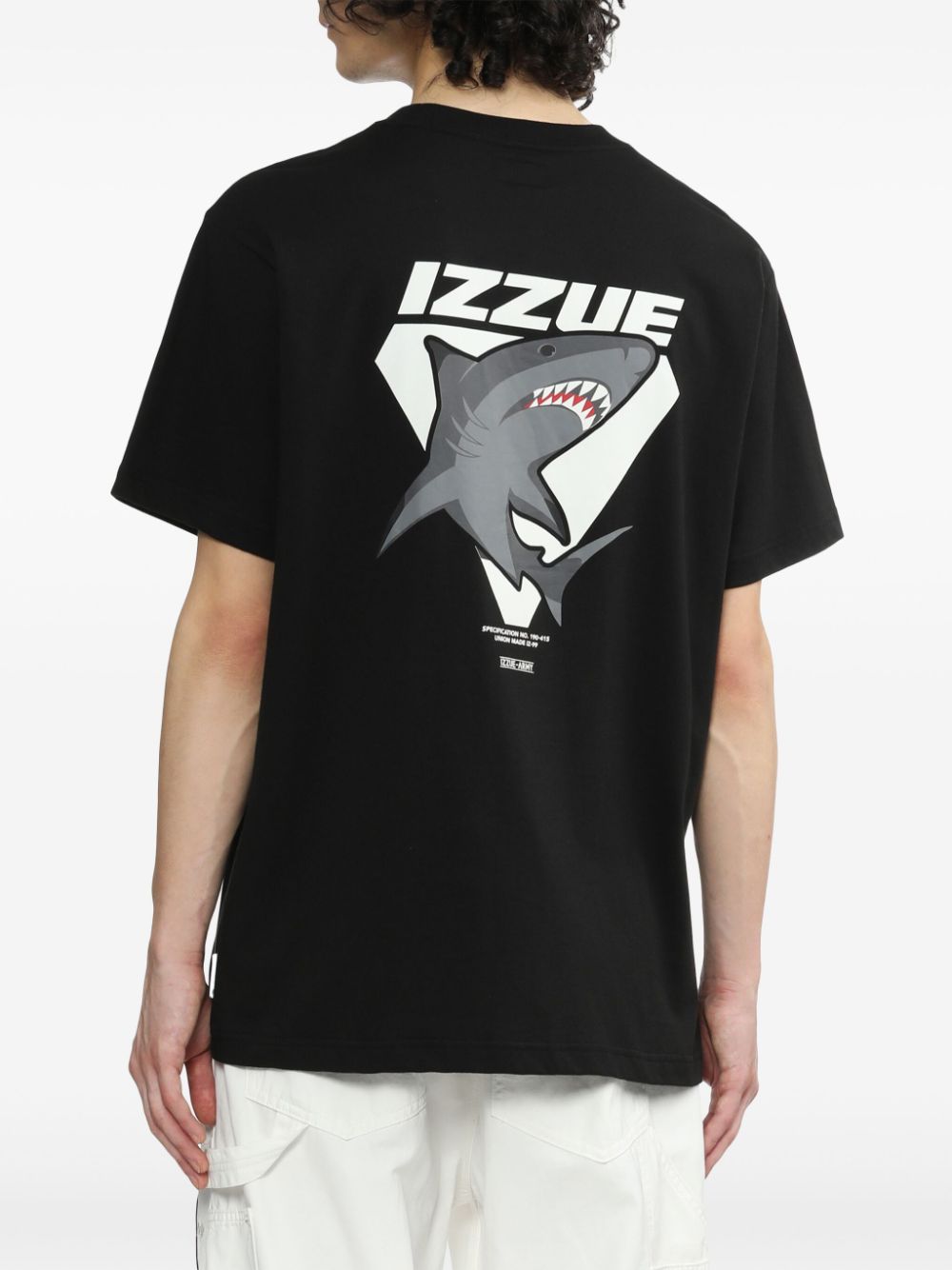 izzue T-shirt met print Zwart