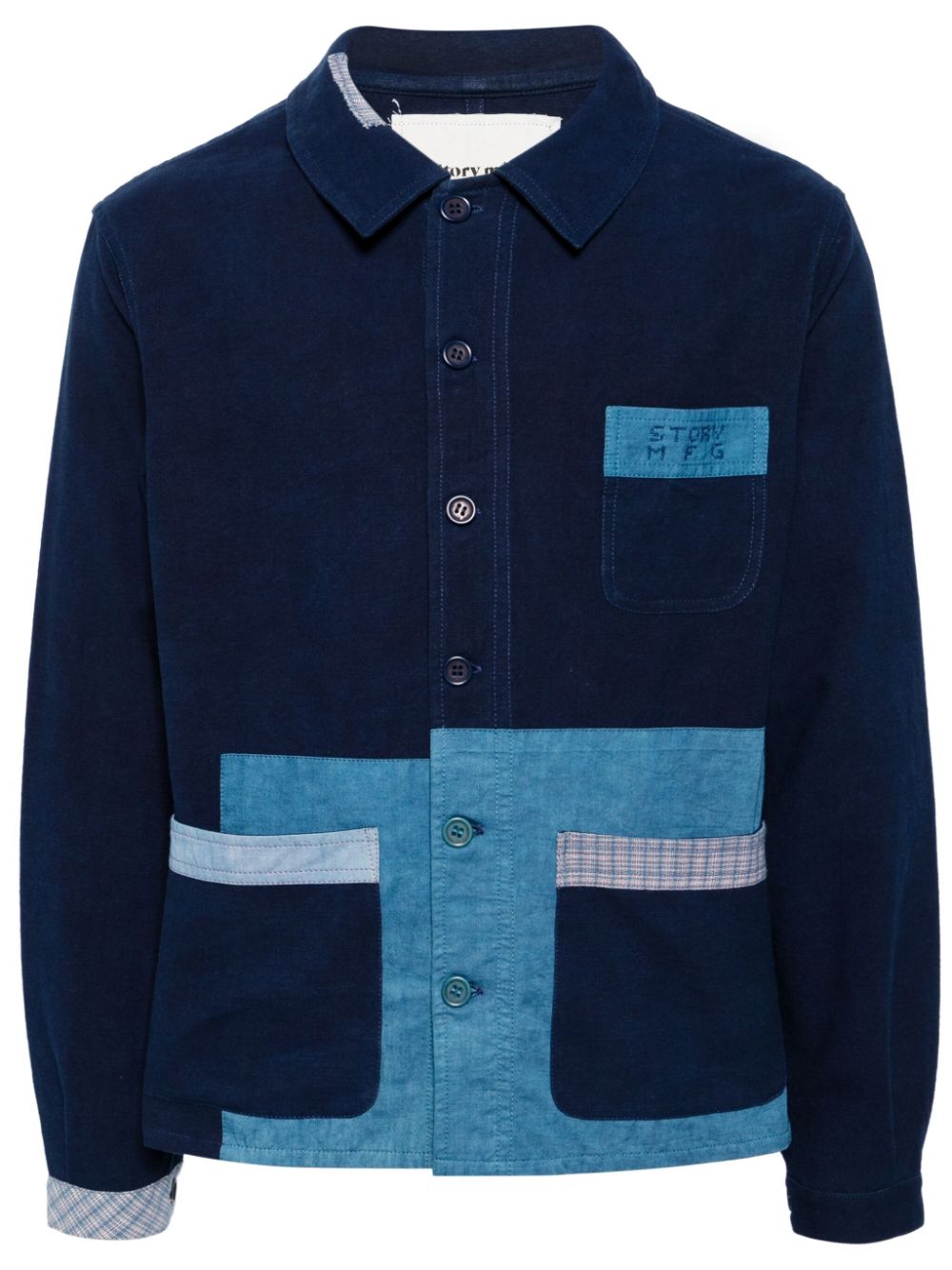 STORY mfg. Frech organic cotton shirt jacket - Blu