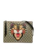 Gucci Pre-Owned 2015-2022 Angry Cat GG Supreme crossbody bag - Brown