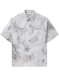 izzue tie-dye logo-print shirt - Black