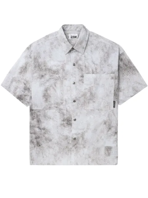 izzue tie-dye logo-print shirt