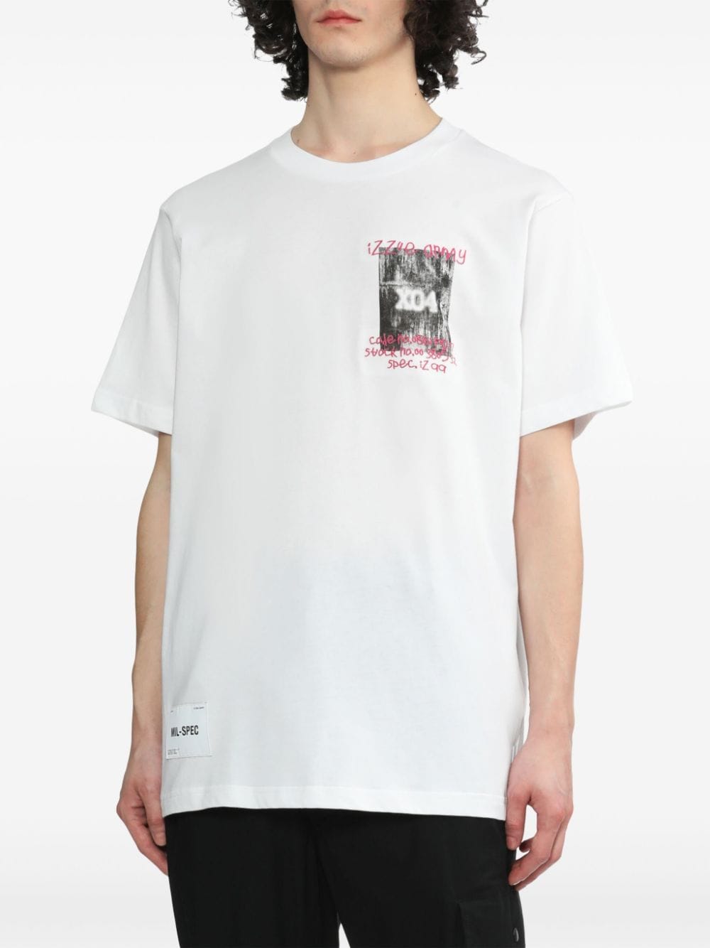 izzue Katoenen T-shirt met grafische print Wit