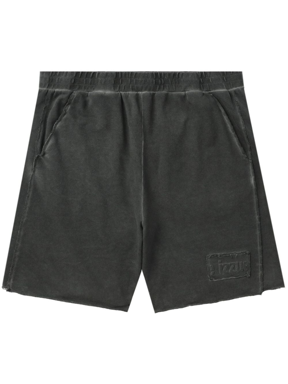 Izzue Cold-dye Cotton Shorts In Grey