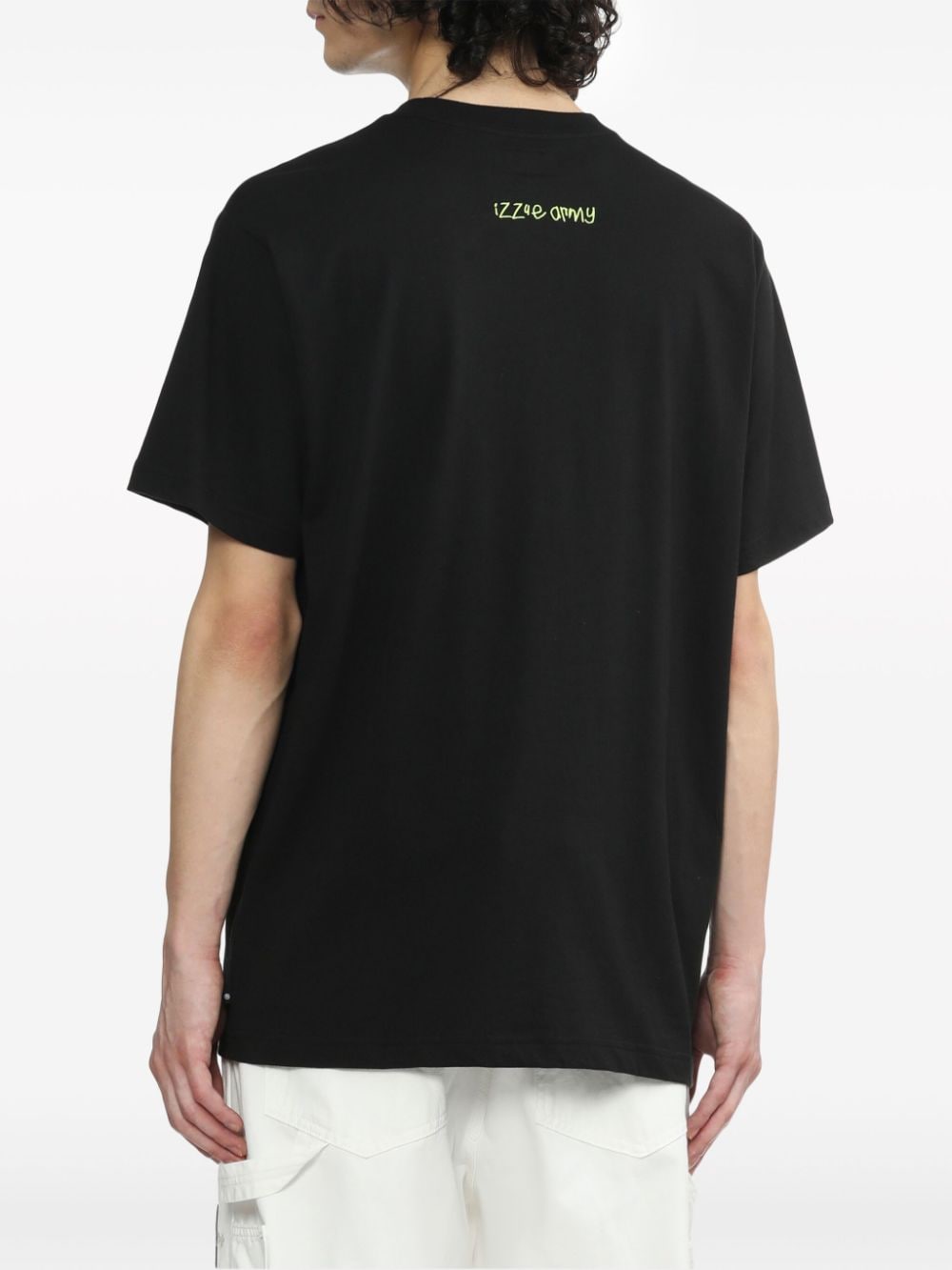 Shop Izzue Graphic-print Cotton T-shirt In Black