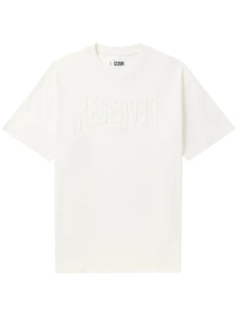 izzue debossed-slogan cotton T-shirt