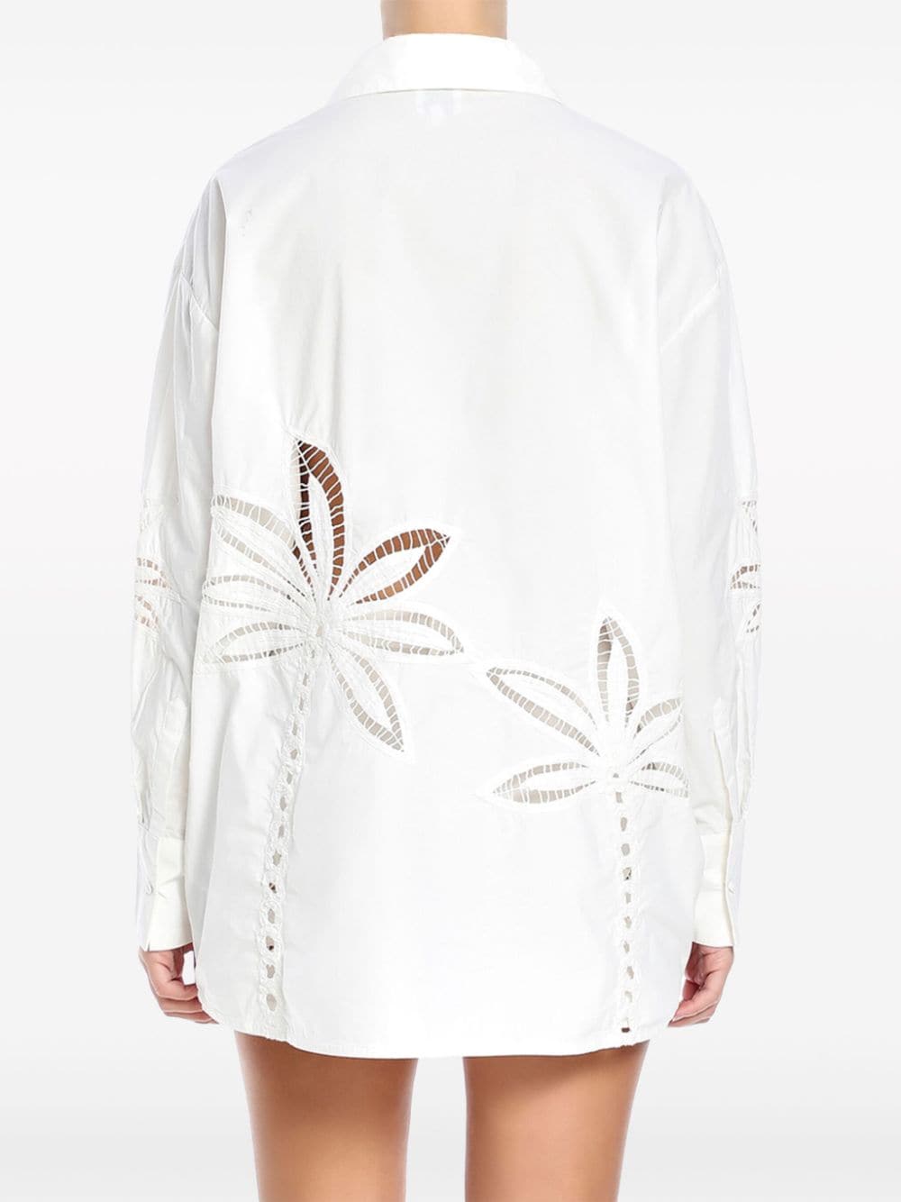 Shop Hemant & Nandita Cut-out Cotton Shirt In White