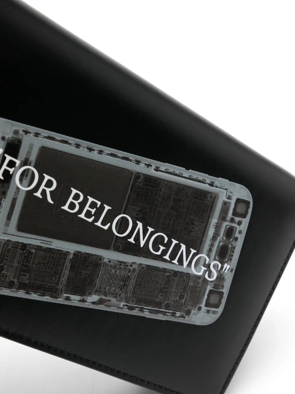 OffWhite sloganprint Leather Crossbody Bag Black FARFETCH