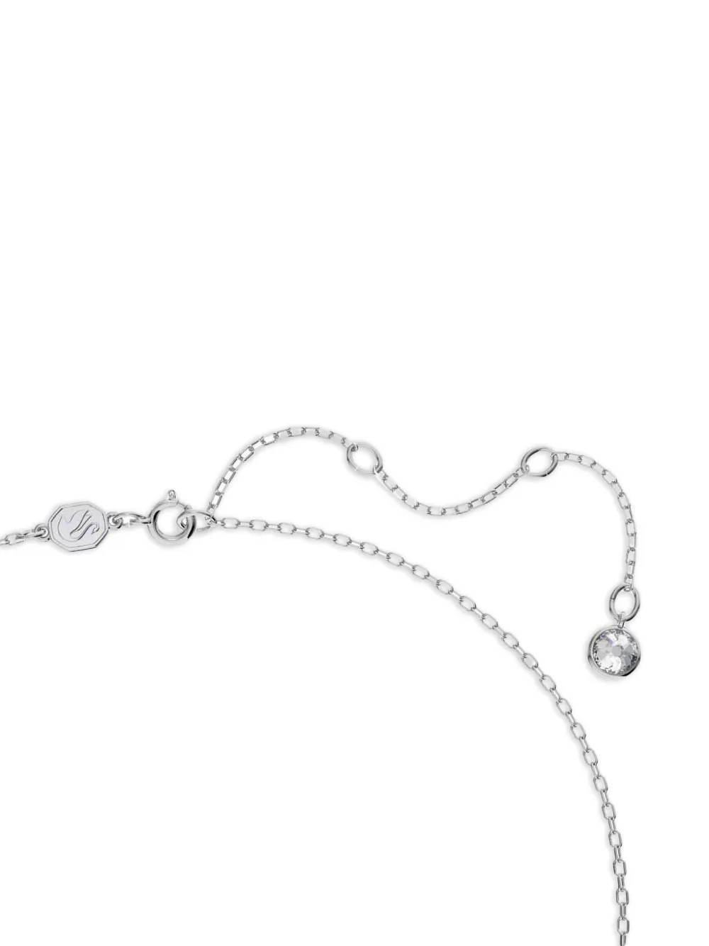 Swarovski Triangle-pendant Necklace In Metallic