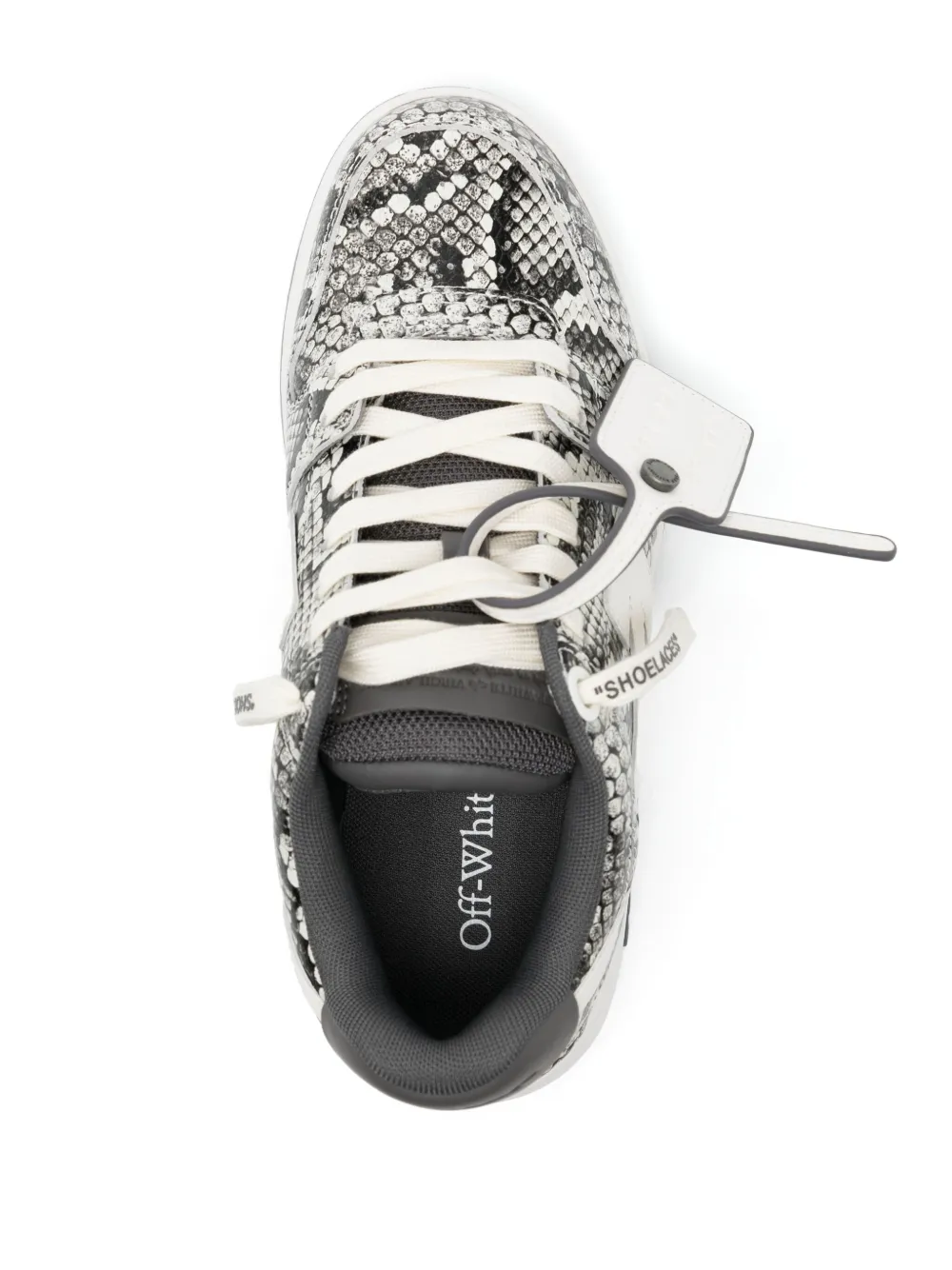 off white snake print sneakers