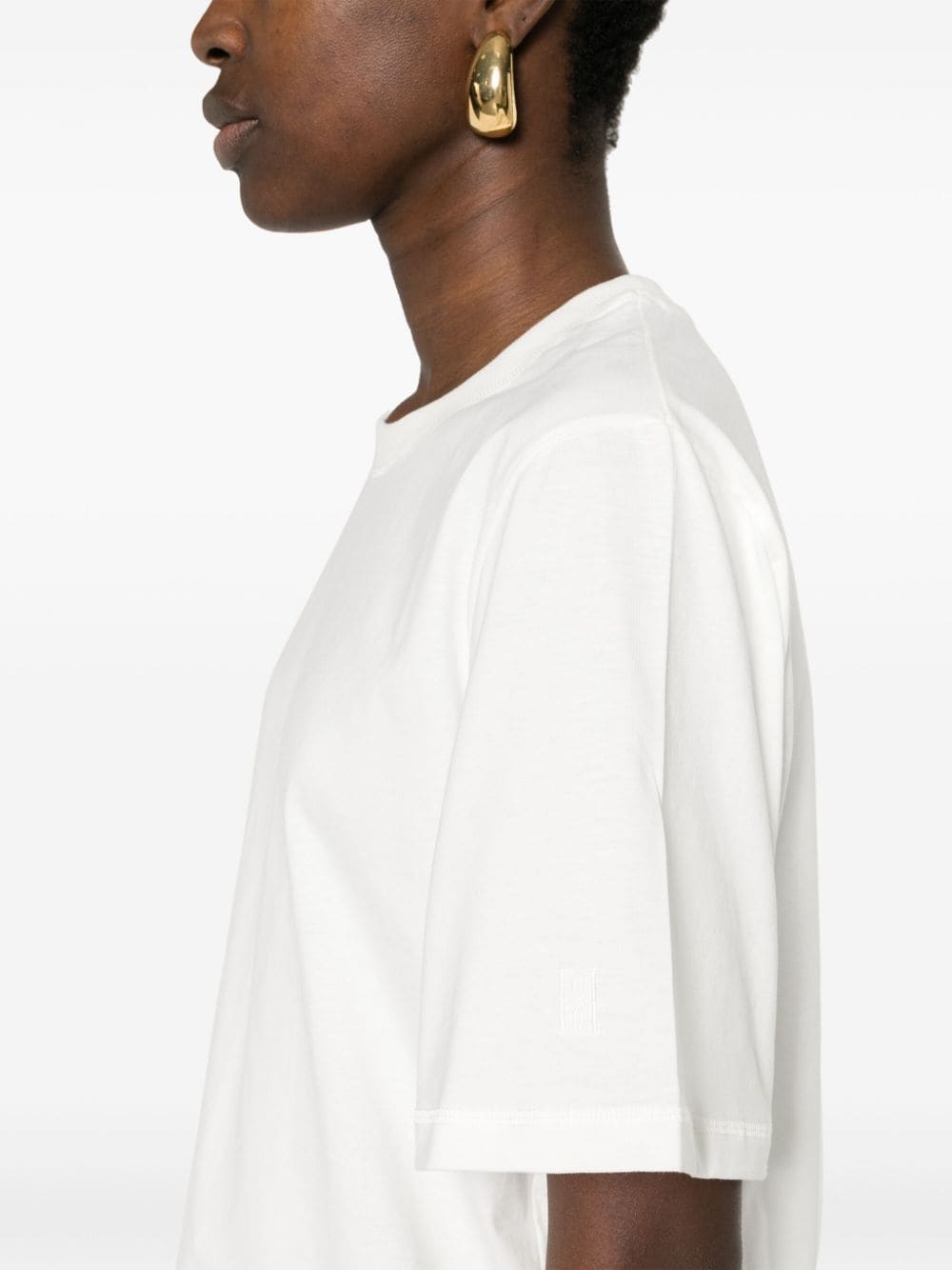 Shop By Malene Birger Hedil Organic Cotton T-shirt In White