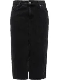 Halfboy logo-patch cotton skirt - Black