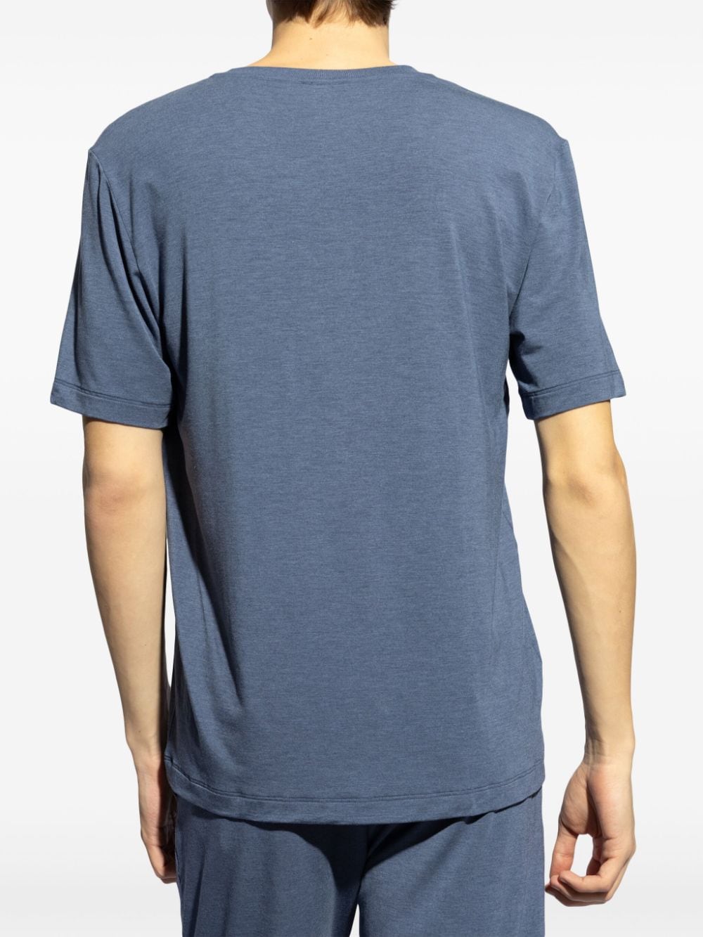 Shop Hanro V-neck T-shirt In Blue