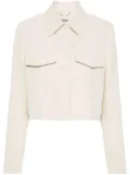 FENDI twill cropped jacket - Neutrals