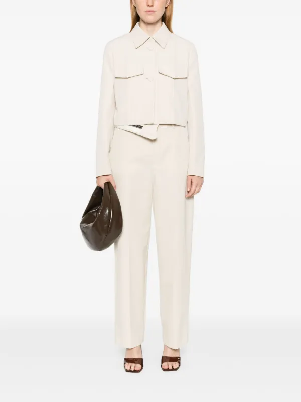 【関税込み】fendi Tailored cropped jacket Fendi Gabardine Tailored Crop Jacket (Coats and Jackets