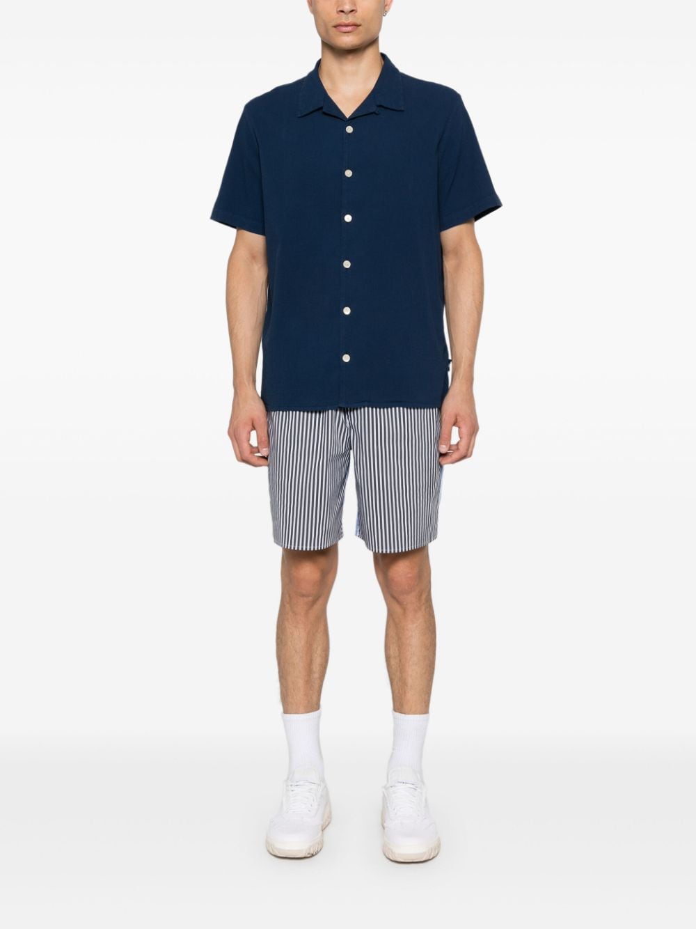 Shop Ps By Paul Smith Seersucker Shirt In Blue