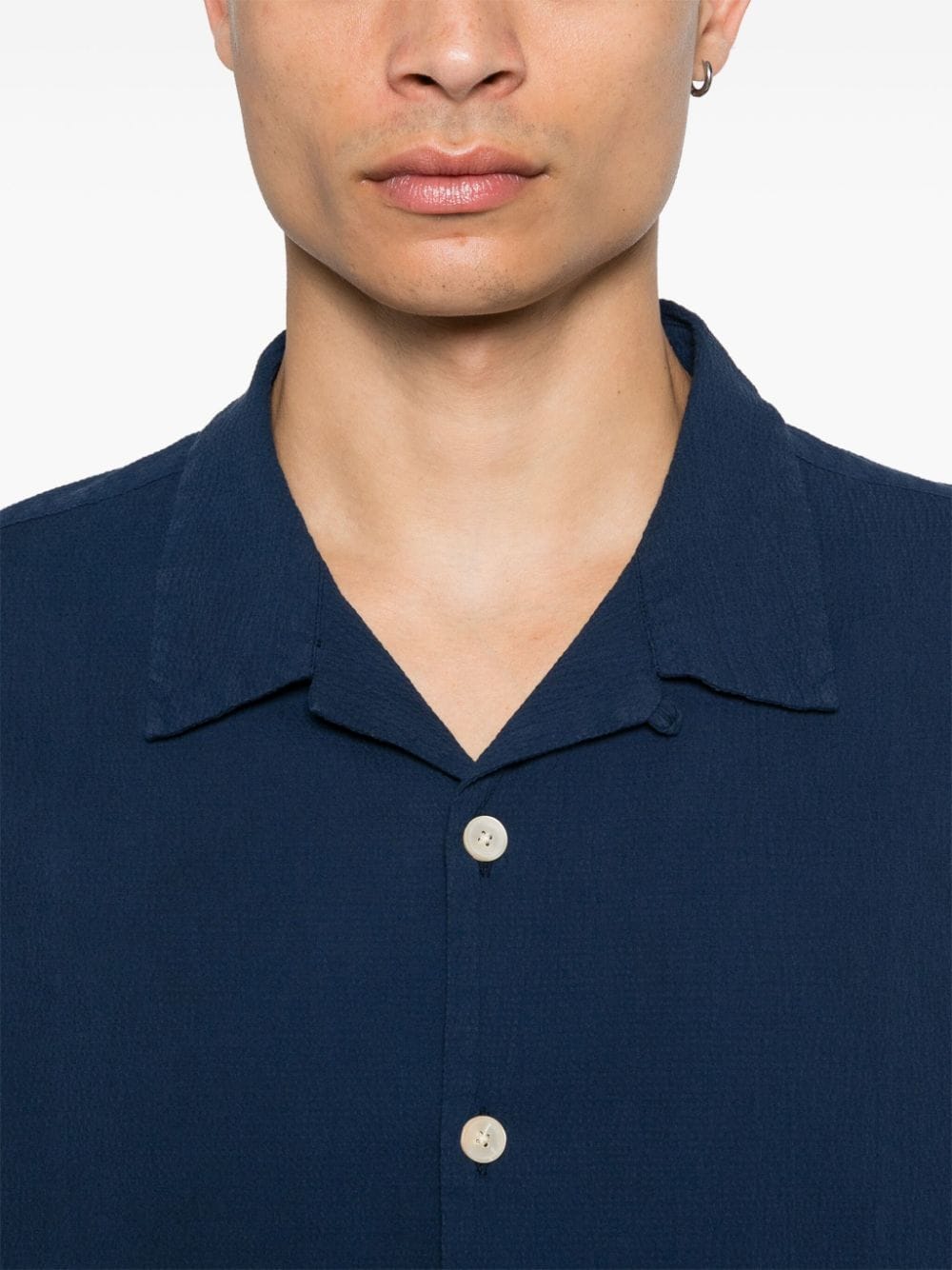 Shop Ps By Paul Smith Seersucker Shirt In Blue