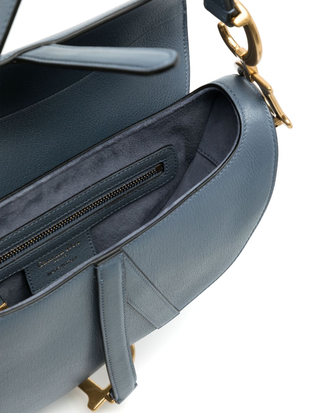 Pre-owned Dior Medium Saddle Shoulder Bag In Blue