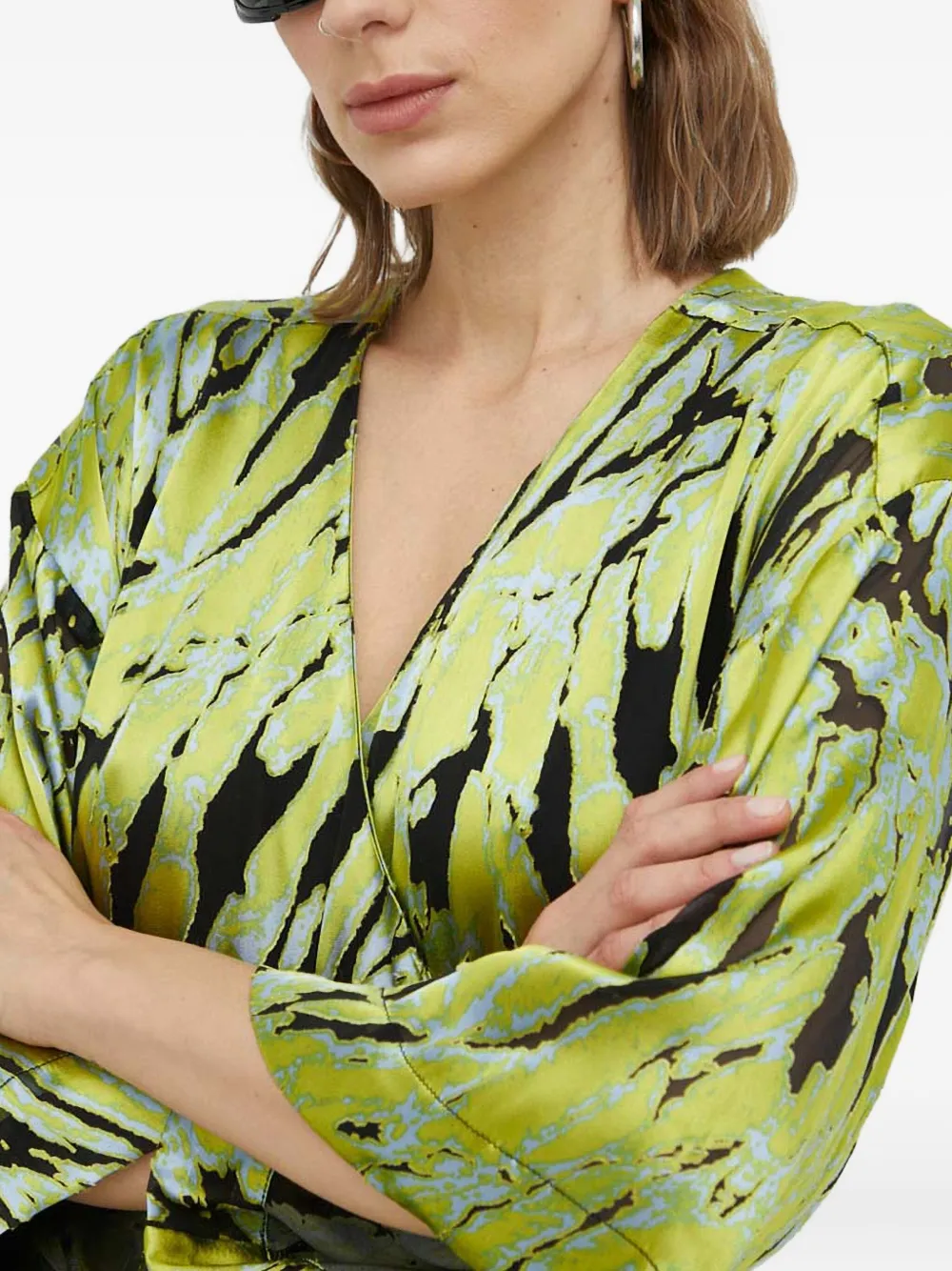 Gestuz Jurk met taillestrik Groen