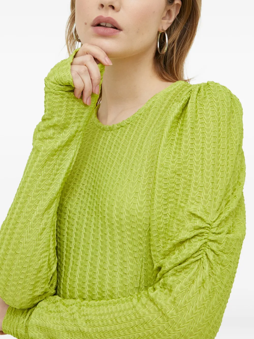 Gestuz Jurk met ruches Groen