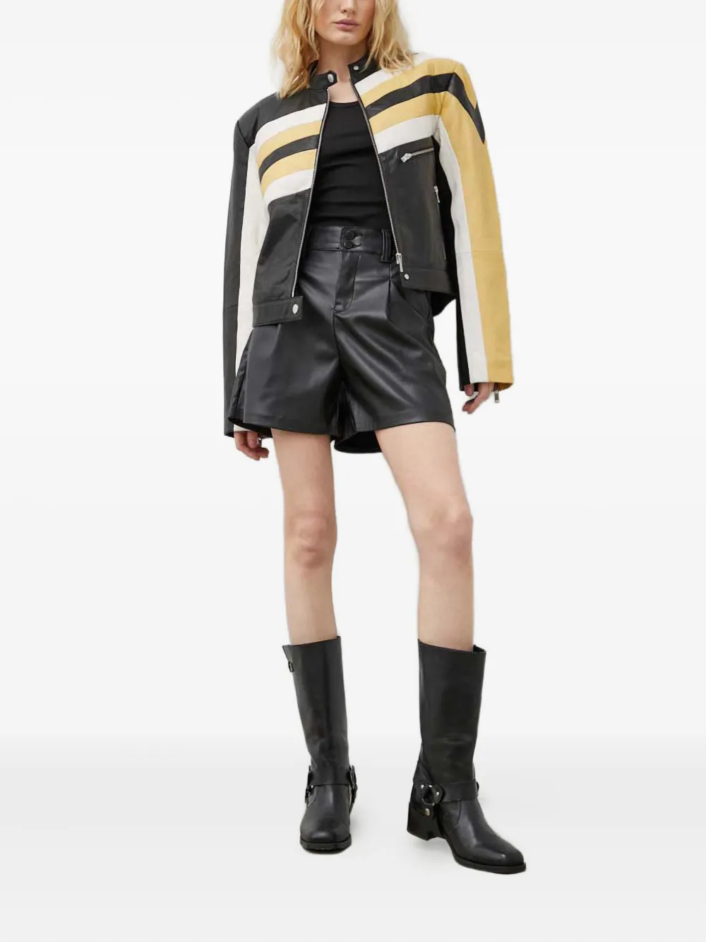 Gestuz striped zip jacket | Biker Jackets | Image 2