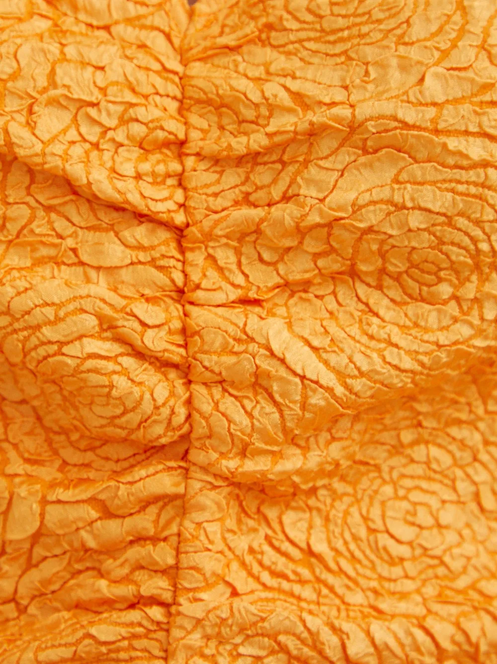 Gestuz Textured Gathered Blouse In Orange