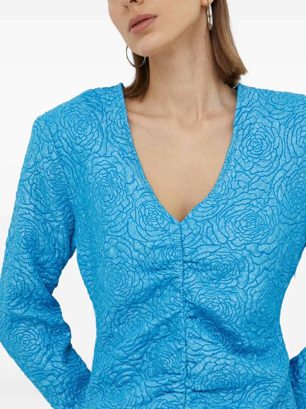 Gestuz Gesmockte midi-jurk Blauw