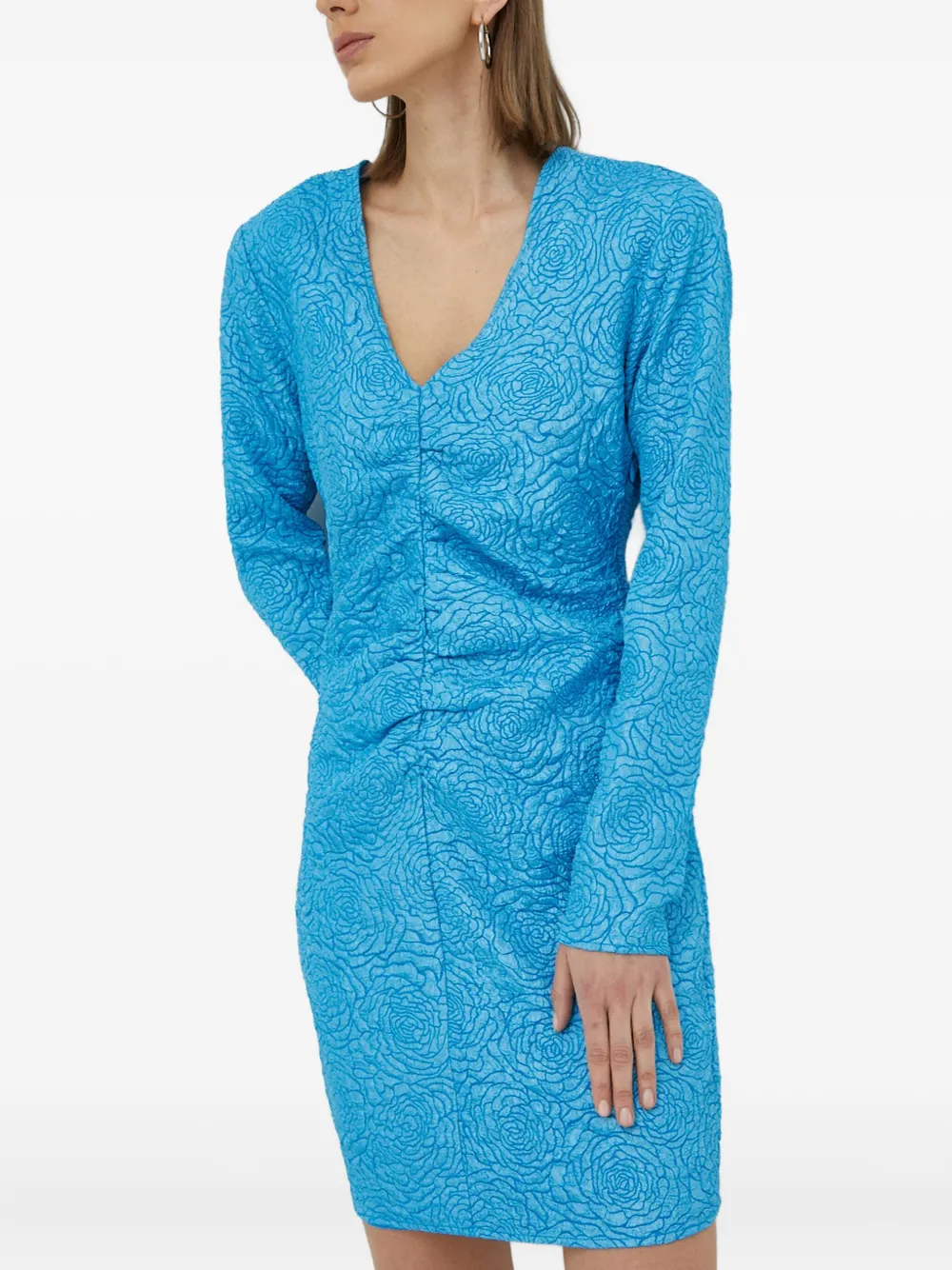 Gestuz Gesmockte midi-jurk Blauw