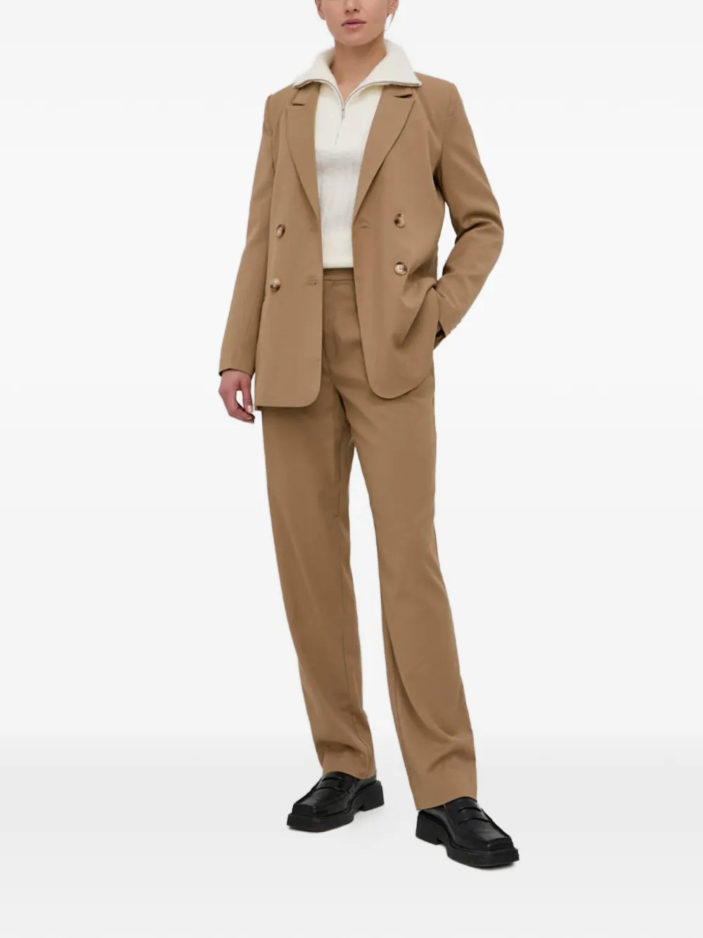  Gestuz Pleated Tailored Trousers - Neutrals 