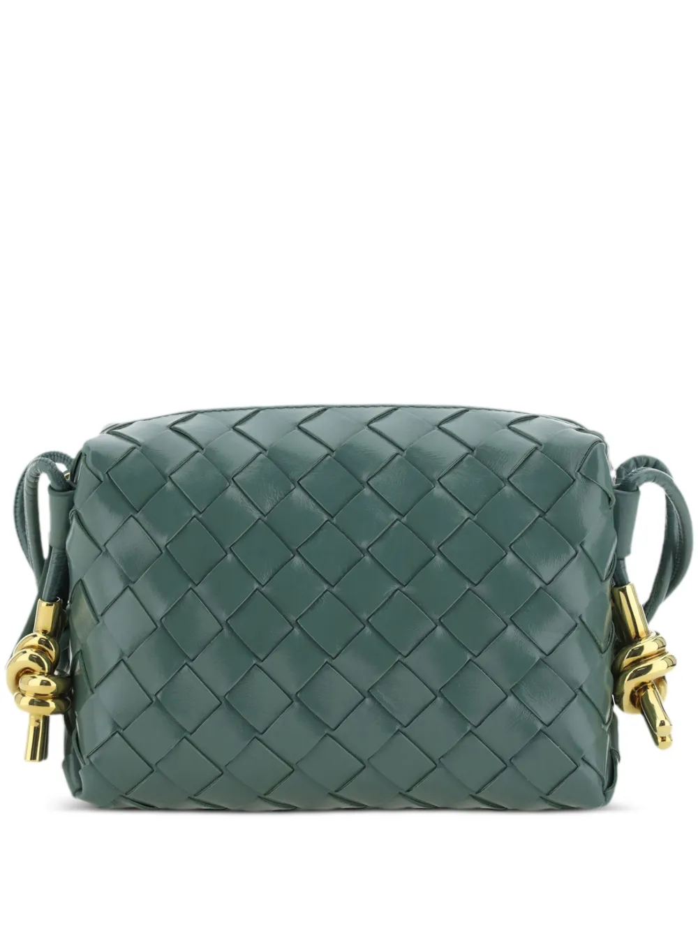 Bottega Veneta Gray Mini Loop Camera Bag In Green