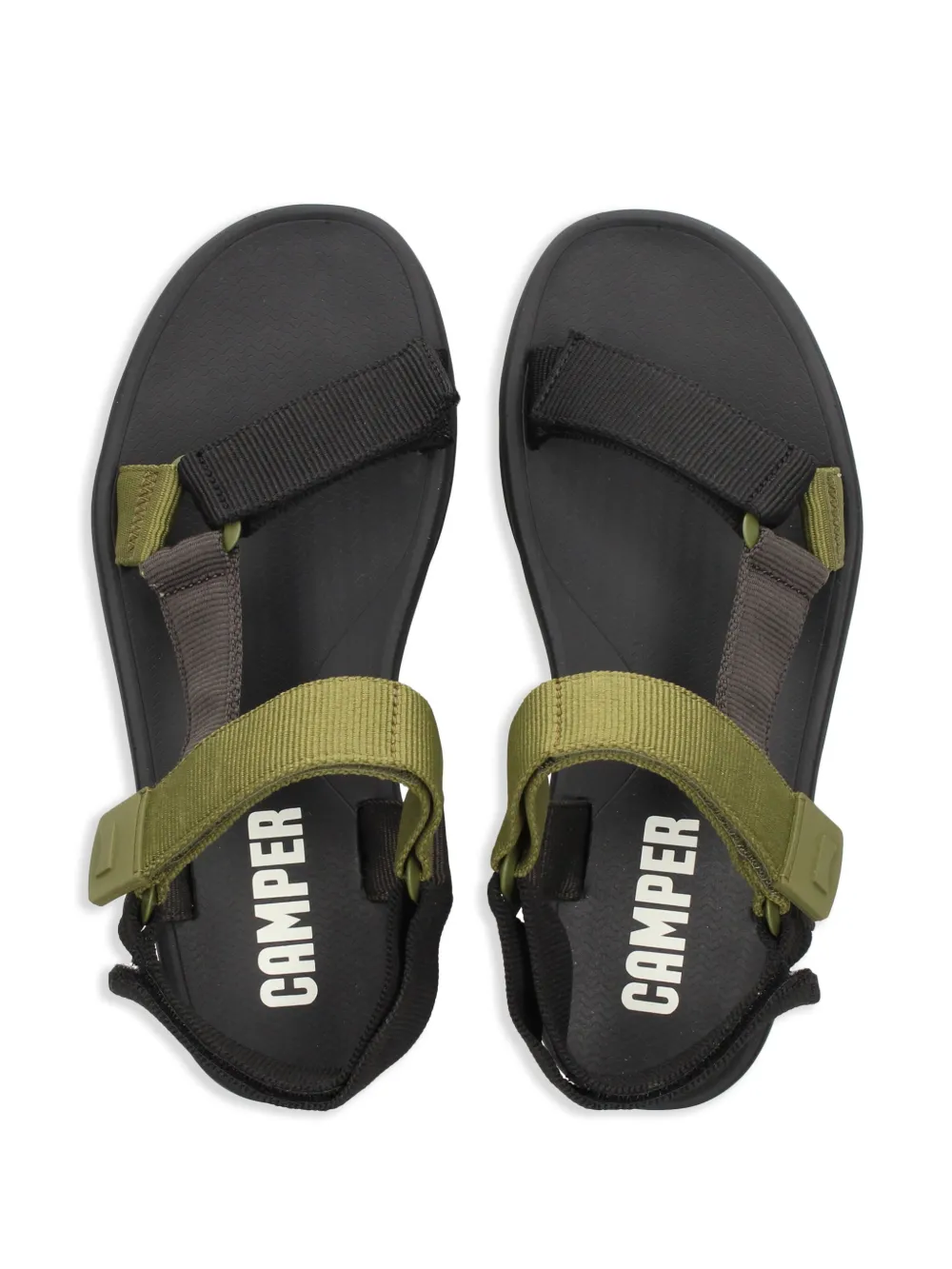 Camper Touch-stap Open-toe Sandals In Black