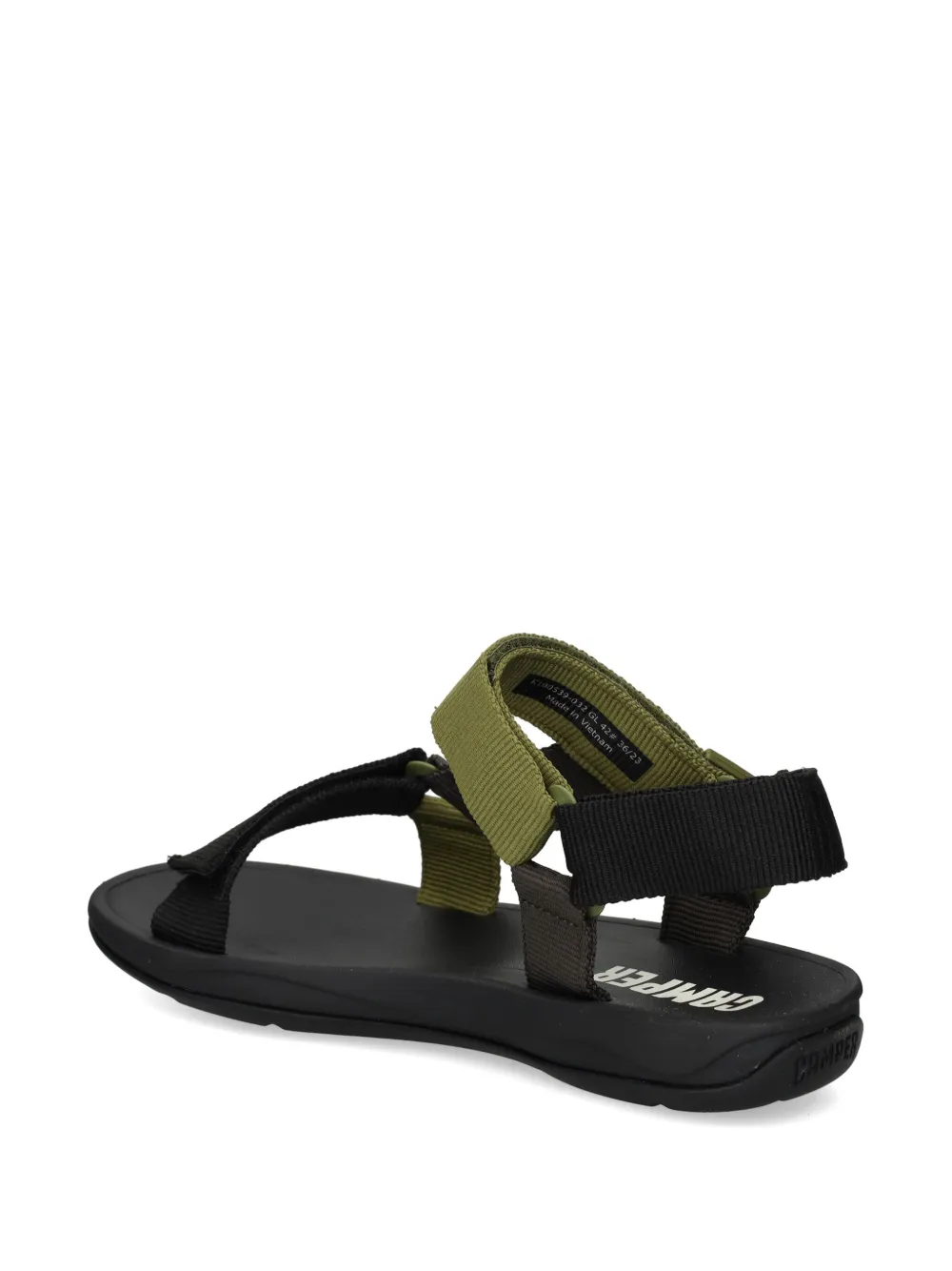 Camper Touch-stap Open-toe Sandals In Black