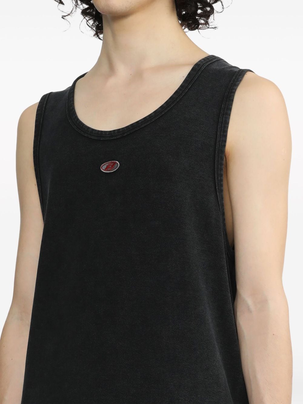 Shop Five Cm Logo-appliqué Round-neck Tank Top In Black