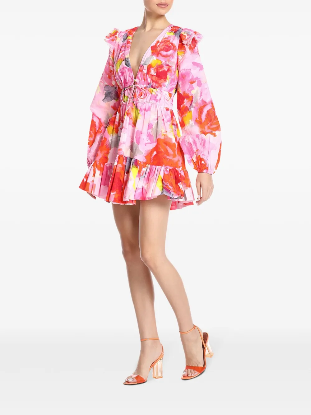 Hemant And Nandita Mini-jurk met bloemenprint - Roze