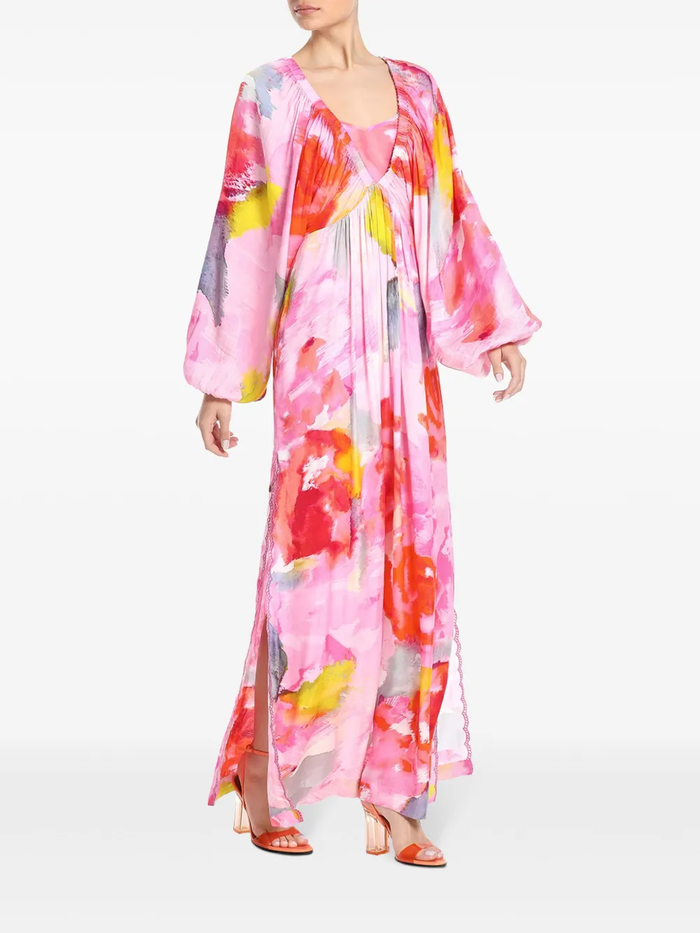 Hemant And Nandita Jurk met bloemenprint - Roze