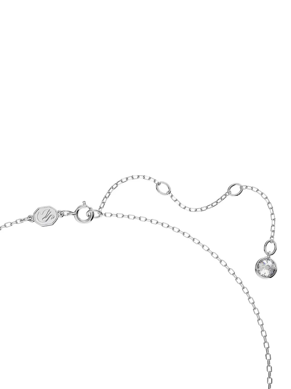  Swarovski Triangle-pendant Necklaces - Silver 