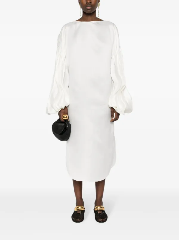 KHAITE The Zelma Midi Dress | Neutrals | FARFETCH UZ